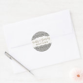 Sticker Rond Empreinte de léopard soixante et sassy 60e anniver (Enveloppe)