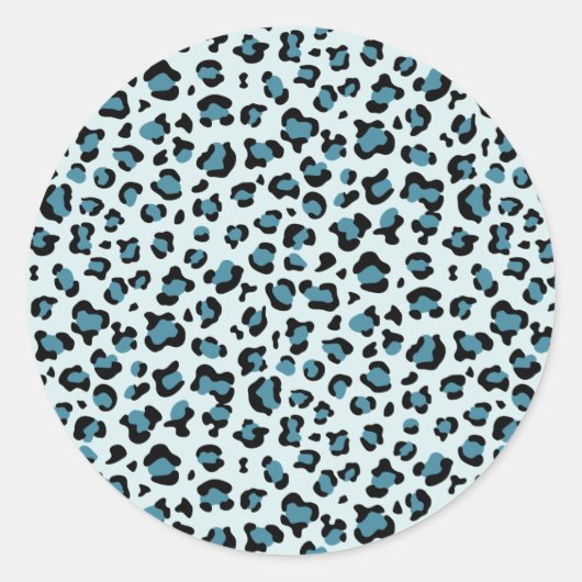 Sticker Rond Empreinte de léopard, Spots de léopard, Leopard bl (Devant)