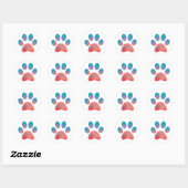 Sticker Rond Empreinte de patte (Feuille)