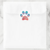 Sticker Rond Empreinte de patte (Sac)