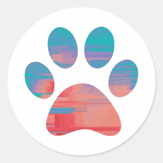 Sticker Rond Empreinte de patte (Devant)