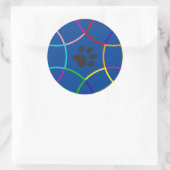 Sticker Rond Empreinte de patte (Sac)