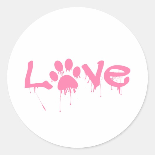 Sticker Rond Empreinte de patte (Devant)