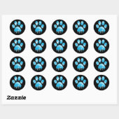 Sticker Rond Empreinte de patte (Feuille)