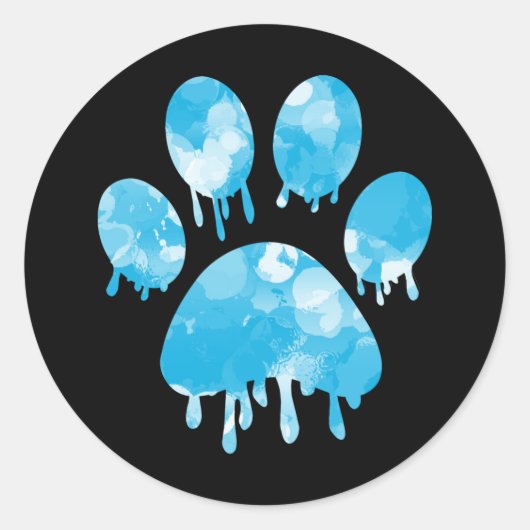 Sticker Rond Empreinte de patte (Devant)