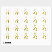 Sticker Rond Empreinte de patte Cheetah (Feuille)