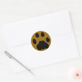 STICKER ROND EMPREINTE DE PATTE COUGAR (Enveloppe)