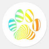 Sticker Rond empreinte de patte de animal de compagnie brun (Devant)