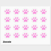 Sticker Rond Empreinte de patte de chat (Feuille)