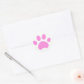 Sticker Rond Empreinte de patte de chat (Enveloppe)