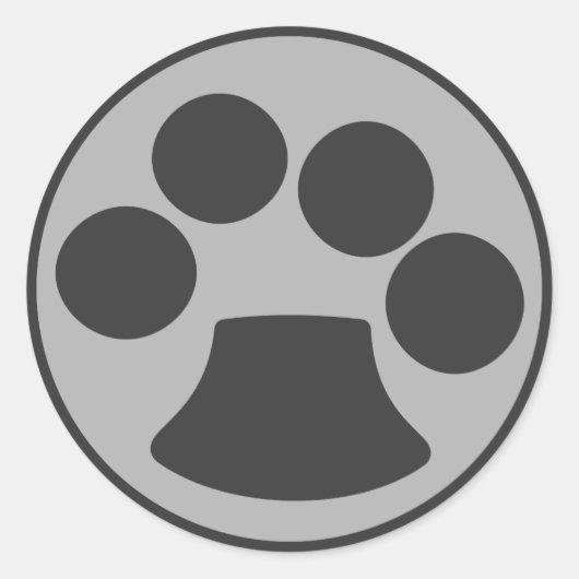 Sticker Rond Empreinte de patte de chats Kitty (Devant)
