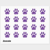 Sticker Rond Empreinte de patte De Chien Avec Nom Personnalisé  (Feuille)