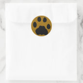 STICKER ROND EMPREINTE DE PATTE DE COUGAR (Sac)
