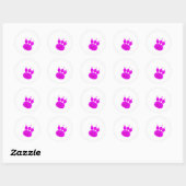 Sticker Rond Empreinte de patte des services de pose pour anima (Feuille)
