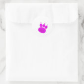 Sticker Rond Empreinte de patte des services de pose pour anima (Sac)