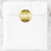 STICKER ROND EMPREINTE DE PATTE GOLDEN (Sac)