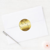 STICKER ROND EMPREINTE DE PATTE GOLDEN (Enveloppe)