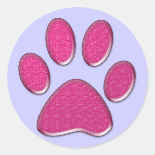 Sticker Rond empreinte de patte kitty