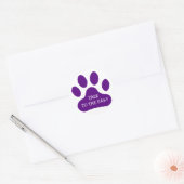Sticker Rond Empreinte de patte pourpre (Enveloppe)
