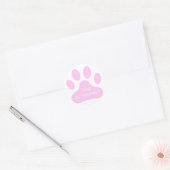Sticker Rond Empreinte de patte rose (Enveloppe)