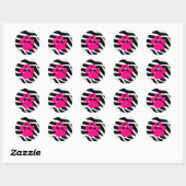 Sticker Rond Empreinte de patte Zebra (Feuille)