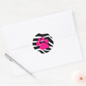 Sticker Rond Empreinte de patte Zebra (Enveloppe)