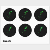 Sticker Rond Empreinte Gecko Reptiles Reptiles Reptiles Lizard (Feuille)
