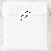 Sticker Rond empreinte noire (Sac)