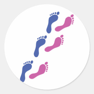 Sticker Rond empreinte pied