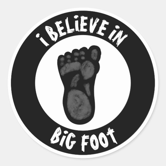Sticker Rond Empreinte Sasquatch Big Foot (Devant)