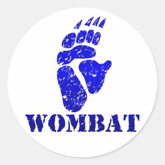 Sticker Rond Empreinte Wombat III (Devant)