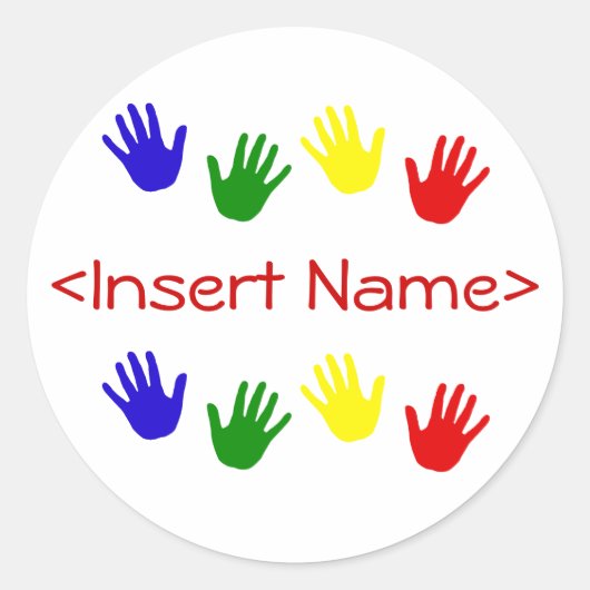 Sticker Rond Empreintes (Devant)