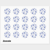 Sticker Rond Empreintes (Feuille)