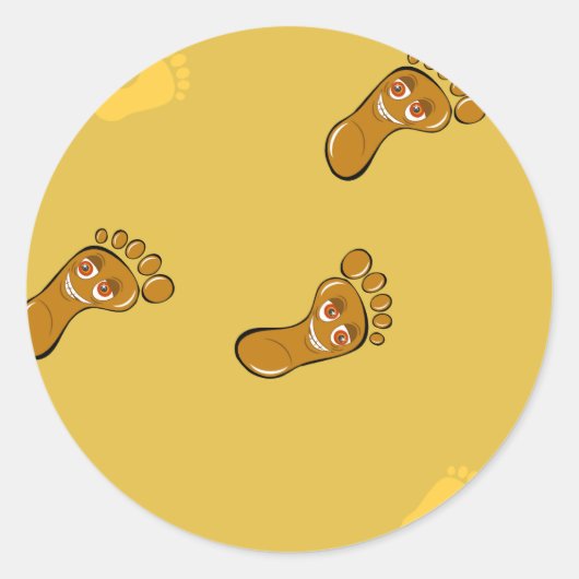 Sticker Rond Empreintes (Devant)