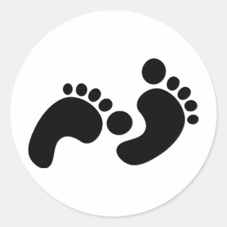 Sticker Rond empreintes de bébé