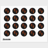Sticker Rond Empreintes de bébé (Feuille)