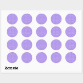 Sticker Rond Empreintes de pattes sur Purple (Feuille)
