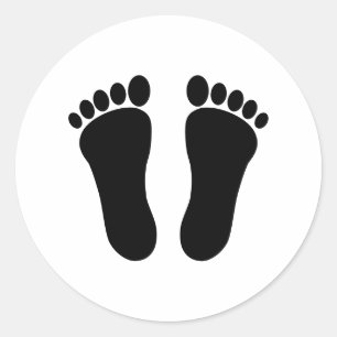 Sticker Rond Empreintes Gauche Et Droite