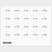 Sticker Rond Empreintes Rainbow (Feuille)