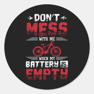 Sticker Rond Empty Battery E-Bike