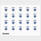 Sticker Rond EMS ParaMedic Star of Life (Feuille)