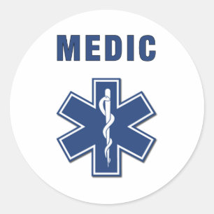 Sticker Rond EMS ParaMedic Star of Life