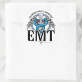Sticker Rond EMT Caduceus Blue (Sac)