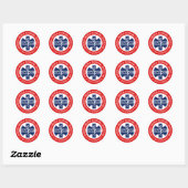 Sticker Rond EMT-CC (soins techniques Médicales d'urgence - soi (Feuille)