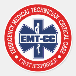 Sticker Rond EMT-CC (soins techniques Médicales d'urgence - soi