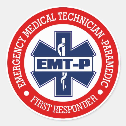 Sticker Rond EMT-P (Emergency Médicale Tech. -Paramètre) (Devant)