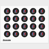 Sticker Rond Emt Pompier Pompier Drapeau américain Retour Pri (Feuille)