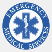 Sticker Rond EMT Style Classique Medic (Devant)