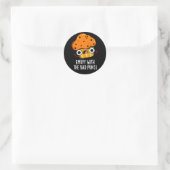Sticker Rond Emuff Avec Les Mauvais Puns Alimentation Muffin Pu (Sac)