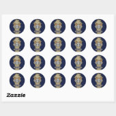 Sticker Rond Emused Funny Emu Pun (Feuille)
